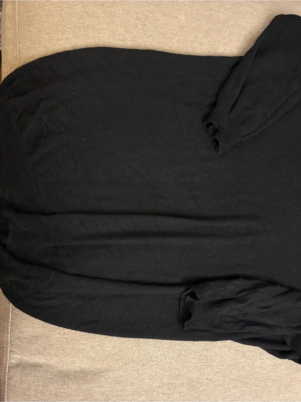 Charlotte Russe Black Ribbed Crewneck Sweater